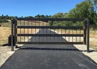 Driveway gate on a rural driveway