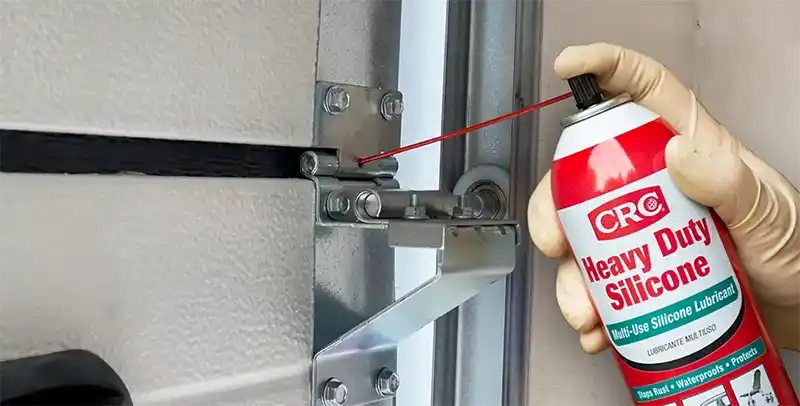 lubricating garage door